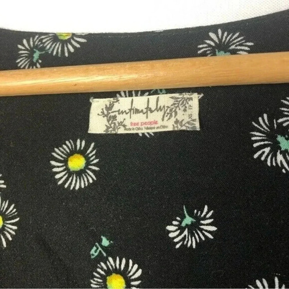 Free People Intimately Forties Feel Black Floral Bodysuit XS - Picture 5 of 5